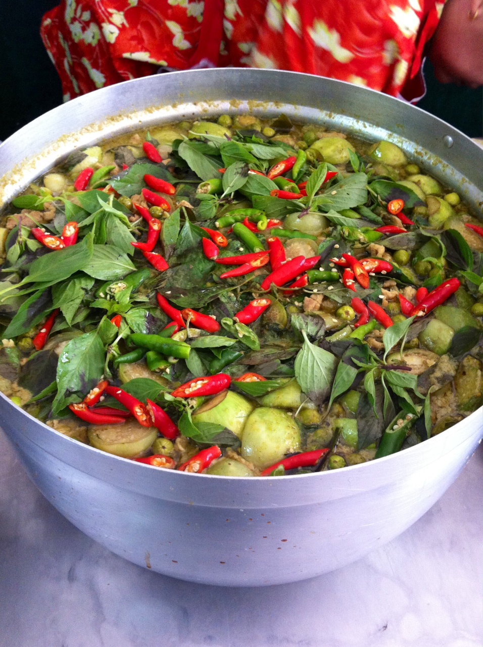 แกงเขียวหวานไก่,ข้าวแกงพี่วรรณ
