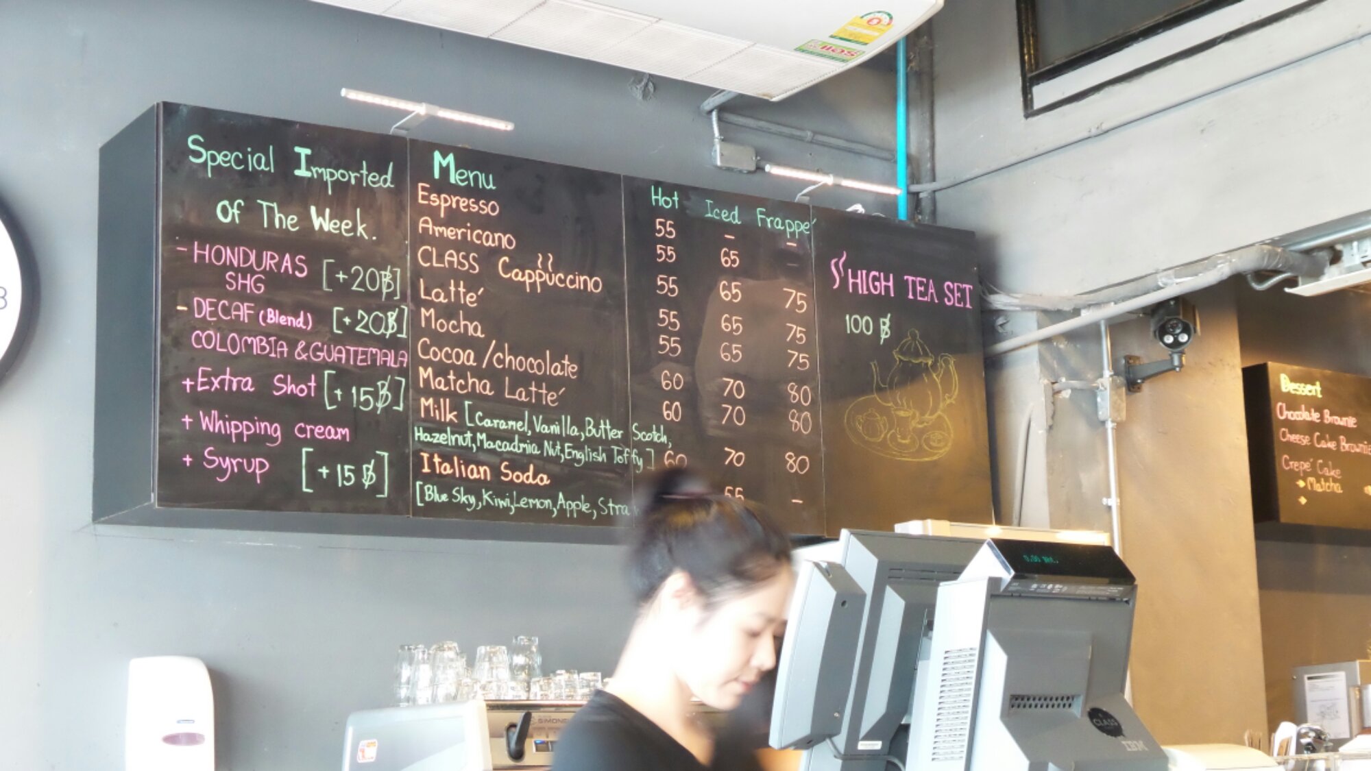 เมนูร้าน Class Cafe